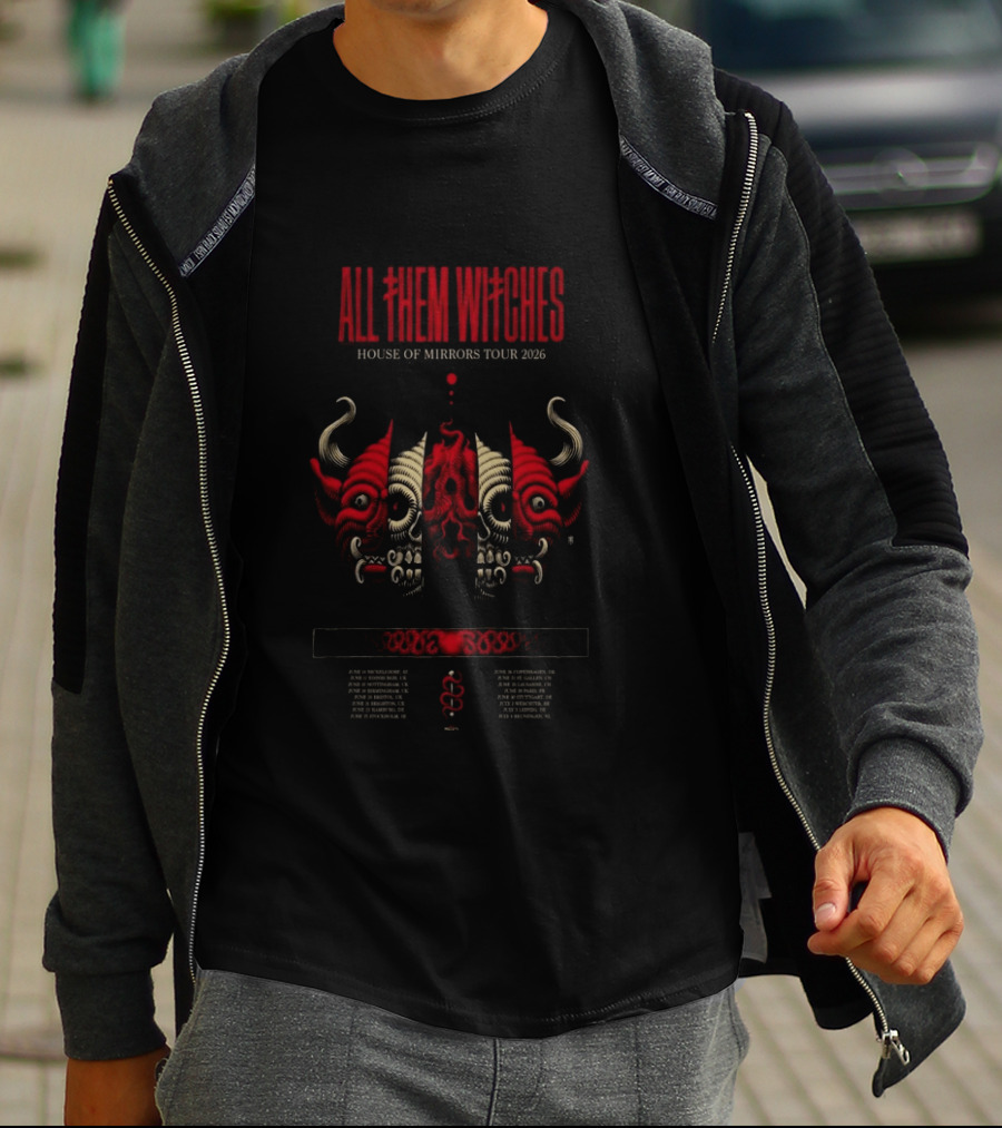 All Them Witches House Of Mirrors Tour 2026 Devil Masks Concert T-Shirt