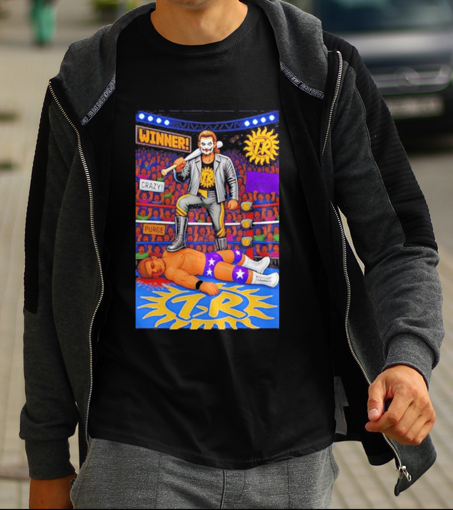 Winner Crazy Purge TR Wrestling Victory 8 Bit T-Shirt