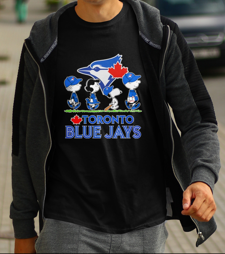 Peanuts Gang Toronto Blue Jays Baseball Collaboration T-Shirt