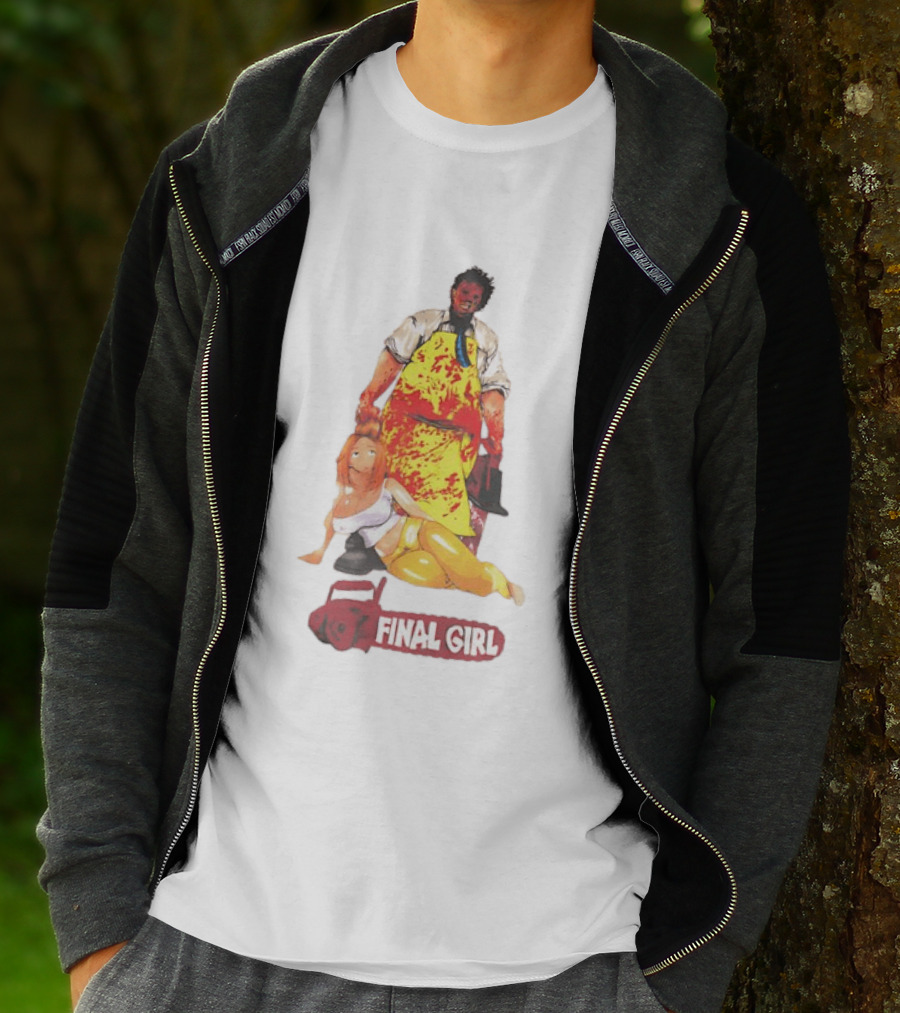 Texas Chain Saw Massacre Leatherface Final Girl Horror T-Shirt