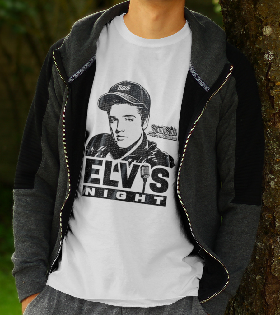Elvis Night South Side Saturdays Bolt Hat Microphone T-Shirt