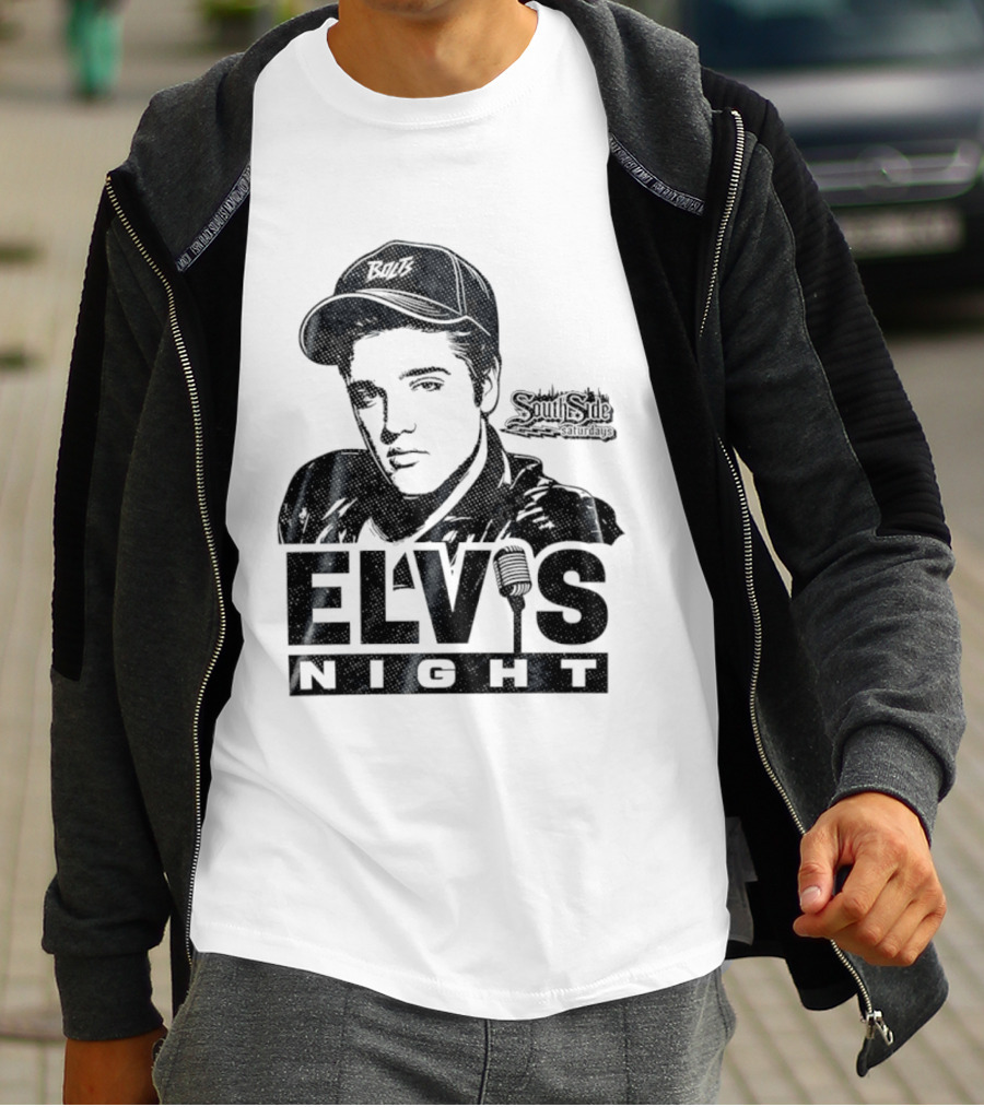 Elvis Night South Side Saturdays Bolt Hat Microphone T-Shirt