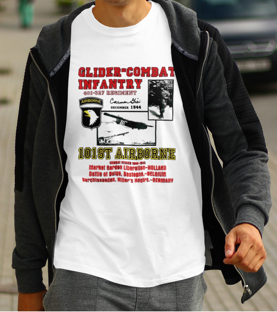 Glider Combat Infantry 401 327 Regiment 101st Airborne Market Garden Arnhem September 1944 T-Shirt