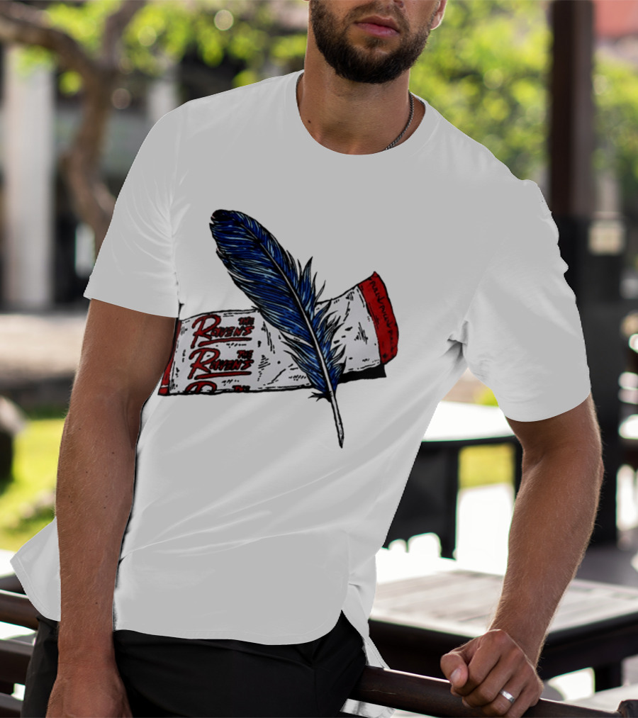 The Ravens Hirotton Blue Feather Pull Pull Pull T-Shirt