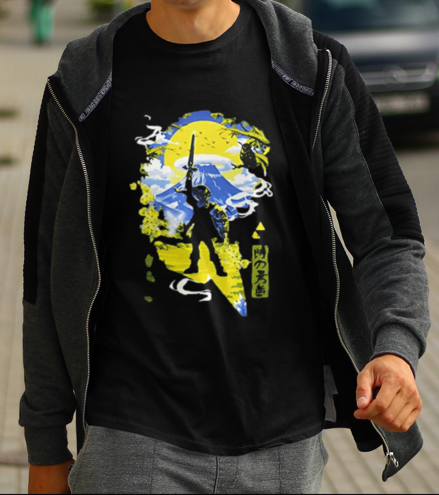 Legend Of Zelda Hero Master Sword Ocarina Of Time Kanji T-Shirt