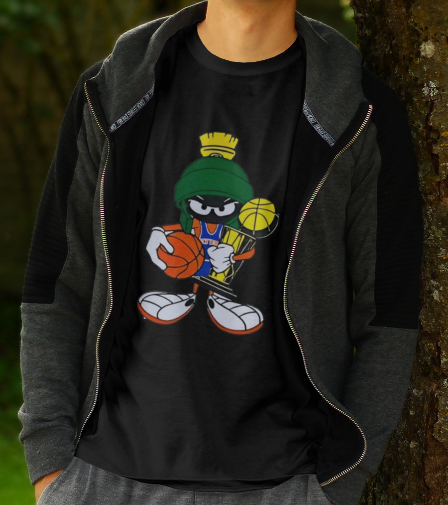 Marvin The Martian NBA Basketball Champion With Trophy T-Shirt