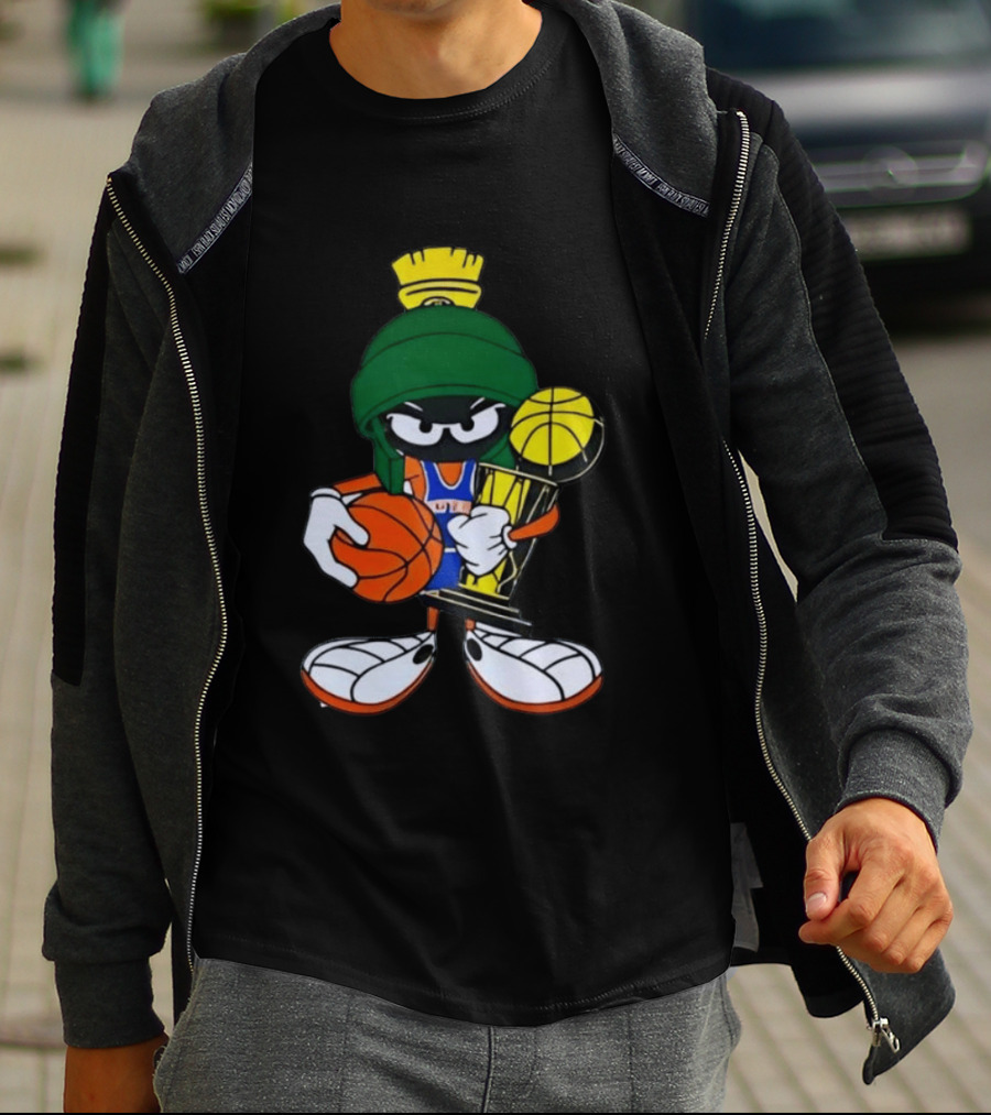 Marvin The Martian NBA Basketball Champion With Trophy T-Shirt