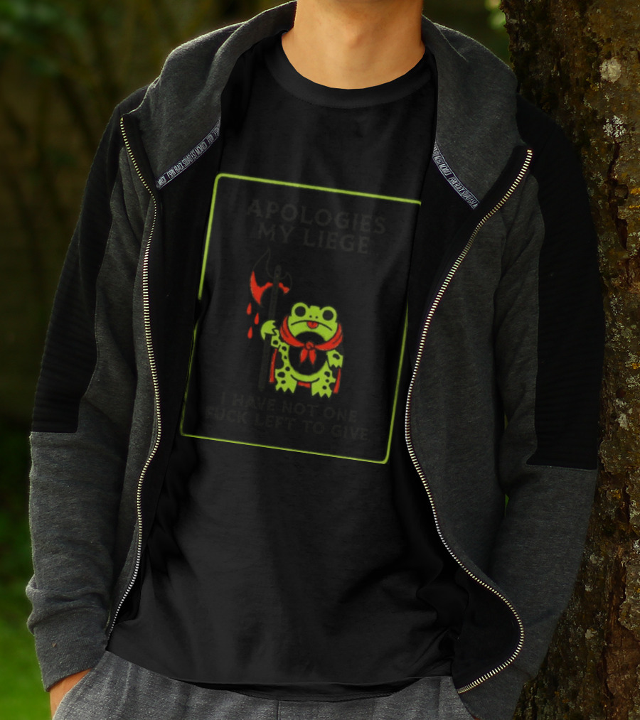 Frog Apologies My Liege I Have Not One Left To Give Medieval Humor T-Shirt