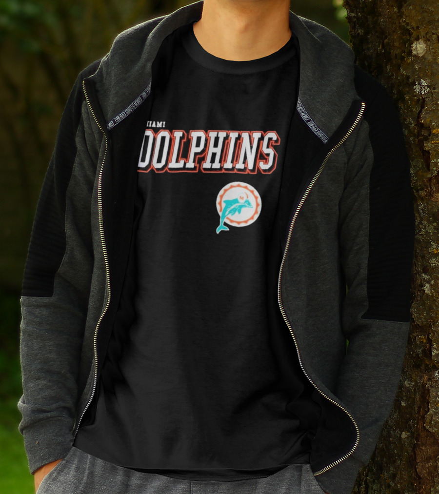 Miami Dolphins Black Retro Team T-Shirt