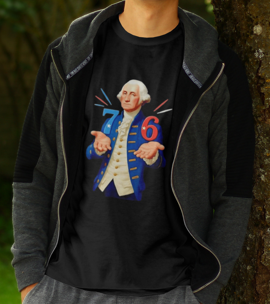 George Washington 1776 Patriotic Founding Father American Independence Day T-Shirt