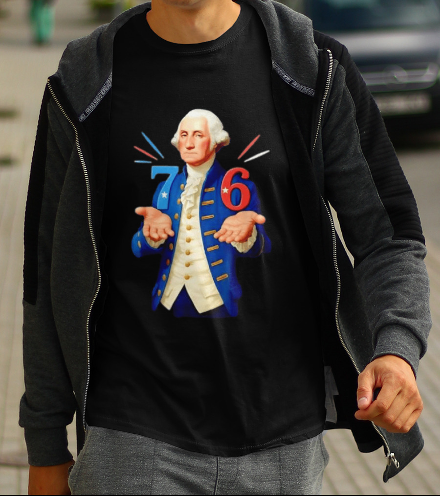 George Washington 1776 Patriotic Founding Father American Independence Day T-Shirt