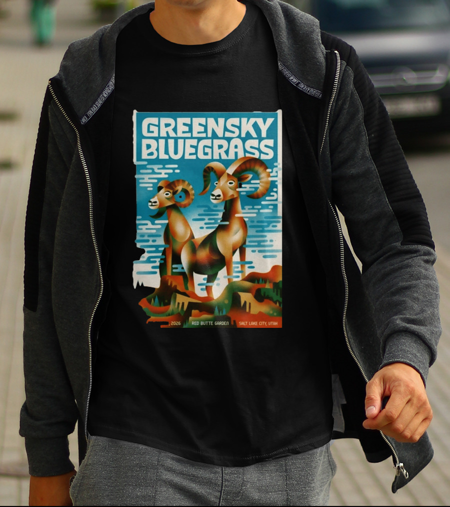 Greensky Bluegrass June 17 2026 Red Butte Garden Salt Lake City Utah Rams T-Shirt