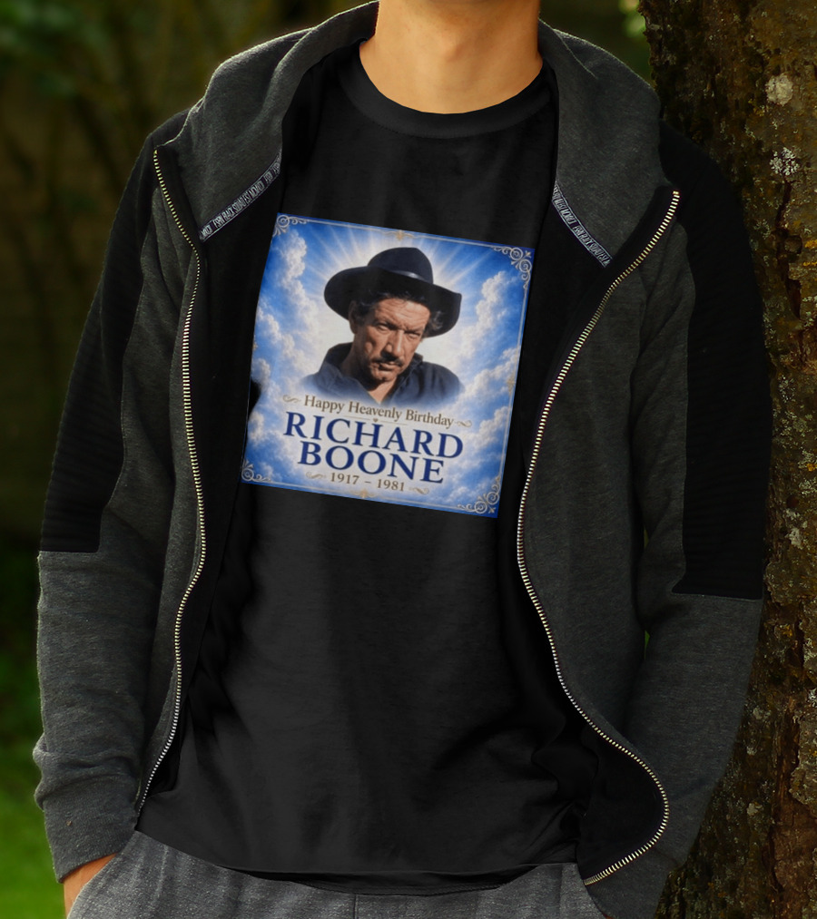 Happy Heavenly Birthday Richard Boone 1917 1981 Cloud T-Shirt