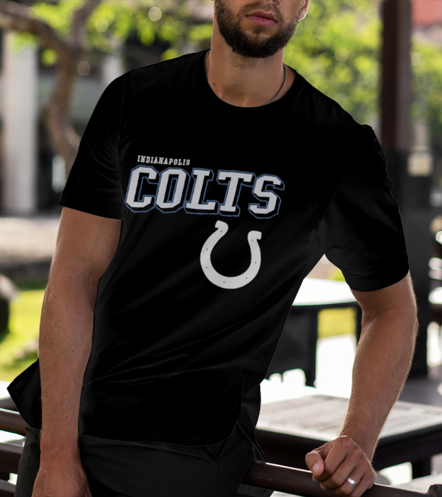 Indianapolis Colts Black Horseshoe T-Shirt