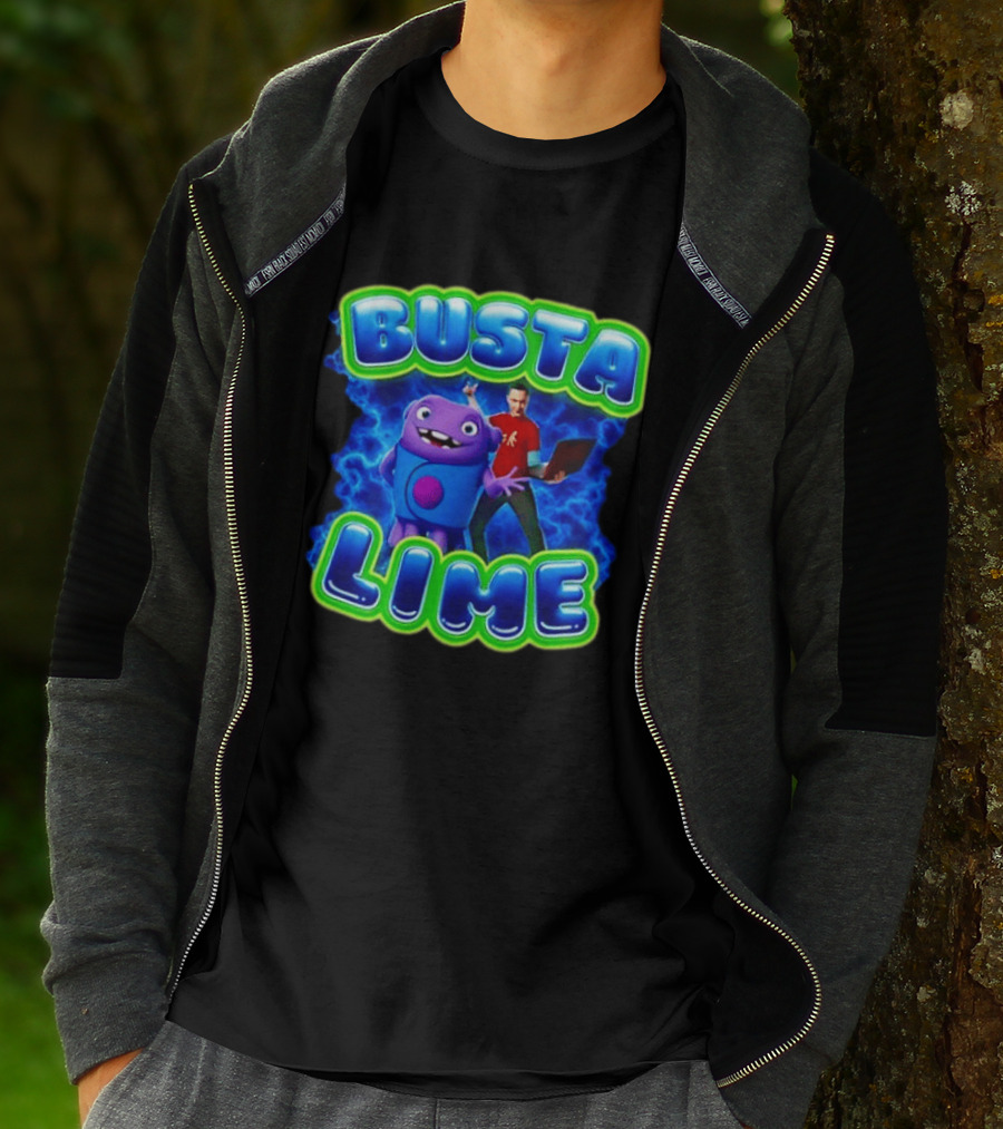 Oh Sheldon Cooper The Big Bang Theory Busta Lime Electric Blue T-Shirt
