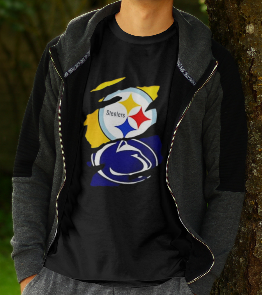 Pittsburgh Steelers Penn State Nittany Lions Team Tear T-Shirt