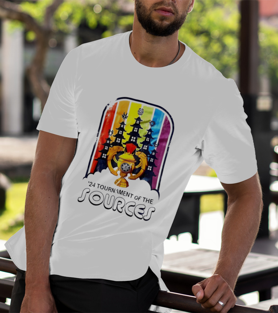 24 Tournament Of The Sources Trophy With Pagoda Silhouette And Rainbow T-Shirt