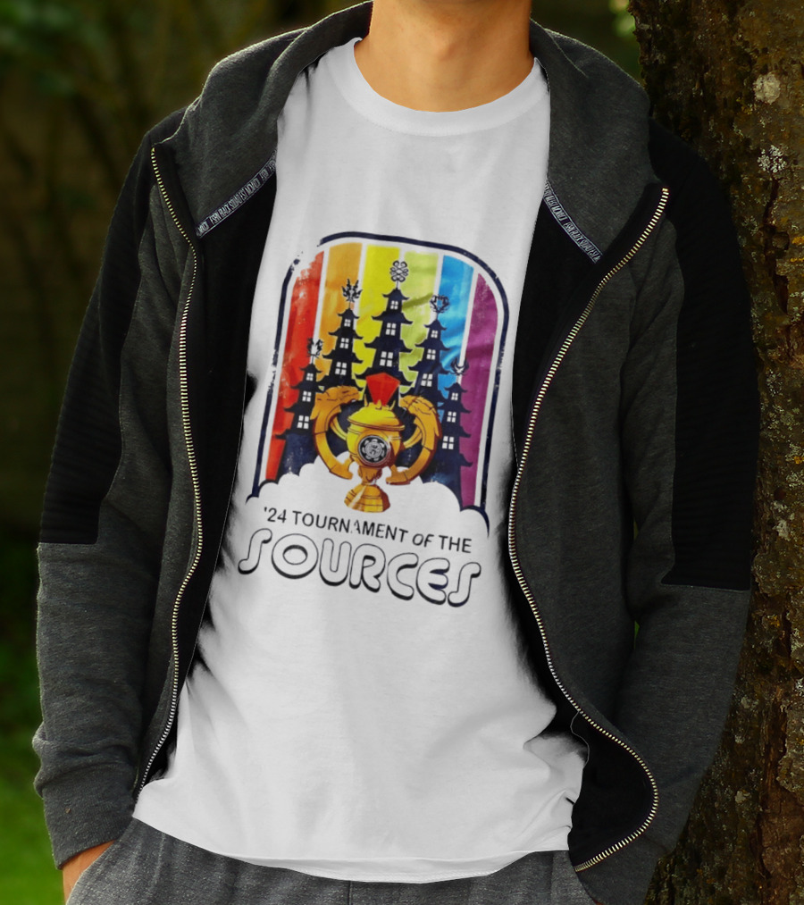 24 Tournament Of The Sources Trophy With Pagoda Silhouette And Rainbow T-Shirt