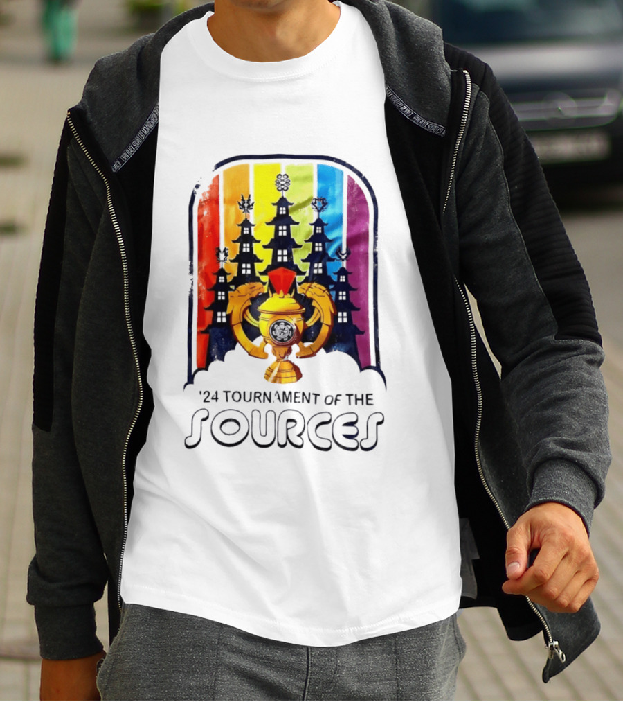 24 Tournament Of The Sources Trophy With Pagoda Silhouette And Rainbow T-Shirt