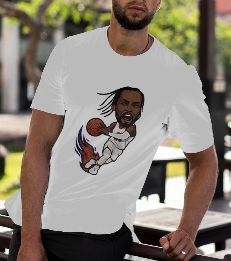 Jalen Brunson Burner New York Knicks Basketball Player Flame T-Shirt