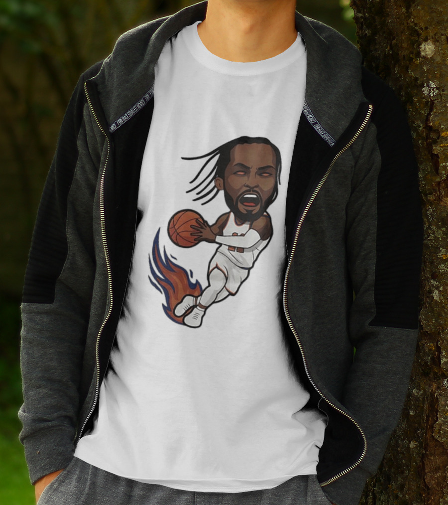 Jalen Brunson Burner New York Knicks Basketball Player Flame T-Shirt