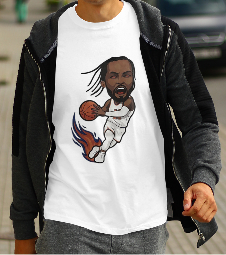 Jalen Brunson Burner New York Knicks Basketball Player Flame T-Shirt