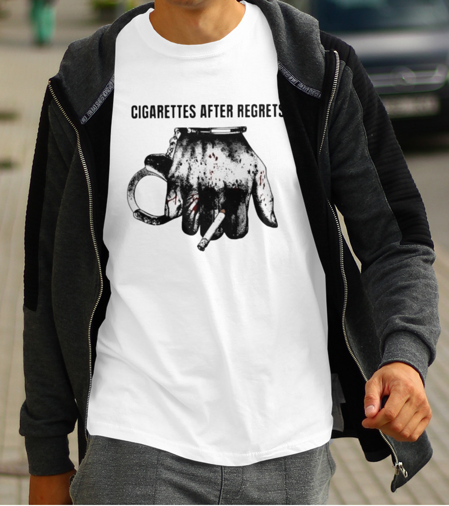 Cigarettes After Regrets Handcuffs Smoking Tobacco T-Shirt