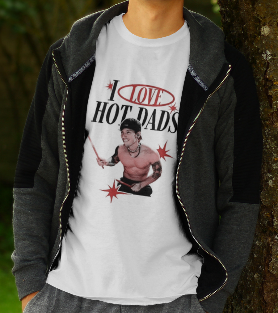 I Love Hot Dads Josh Dun Twenty One Pilots T-Shirt