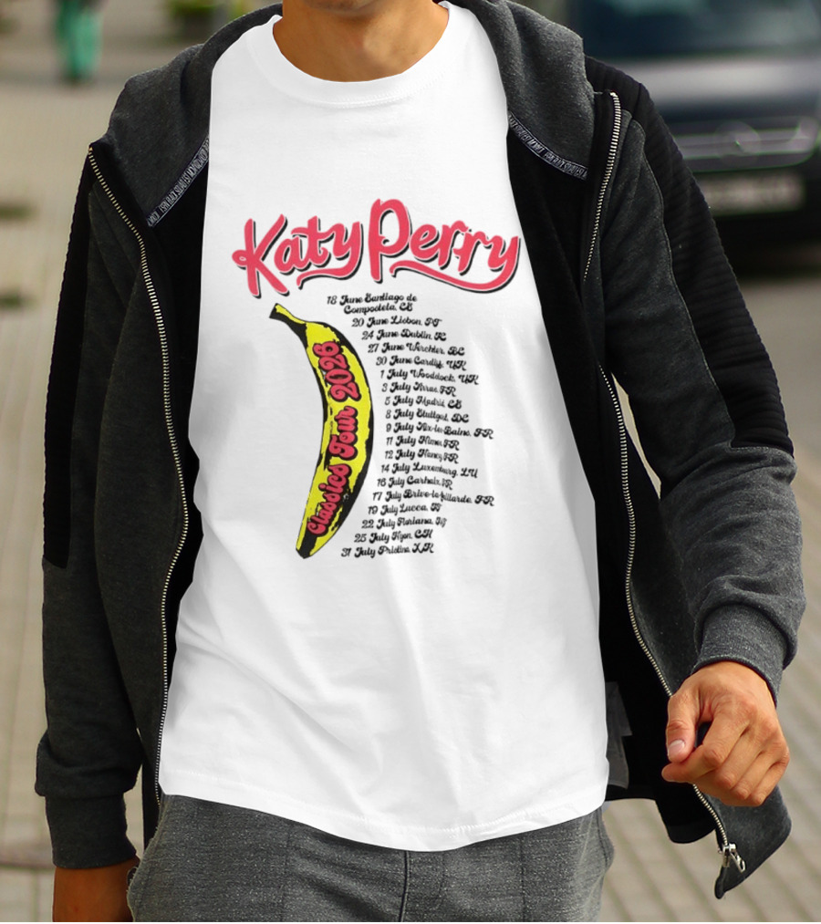 Katy Perry Classies Tour 2026 Banana Dates And Locations T-Shirt