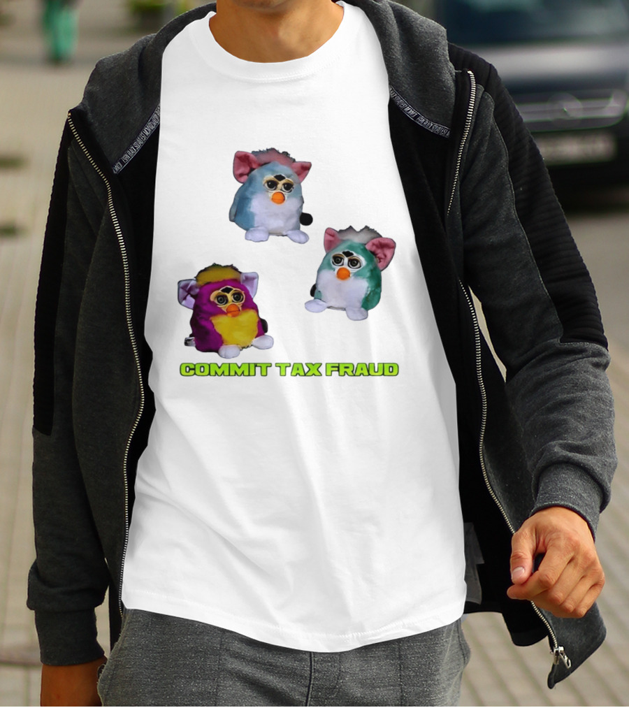 Furby Aesthetic Commit Tax Fraud Multi Color Collection T-Shirt