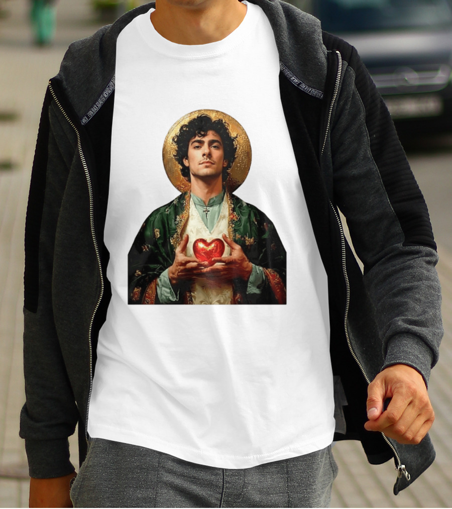 Luigi Mangione Patron Saint Holding Sacred Heart For Health Care Justice T-Shirt