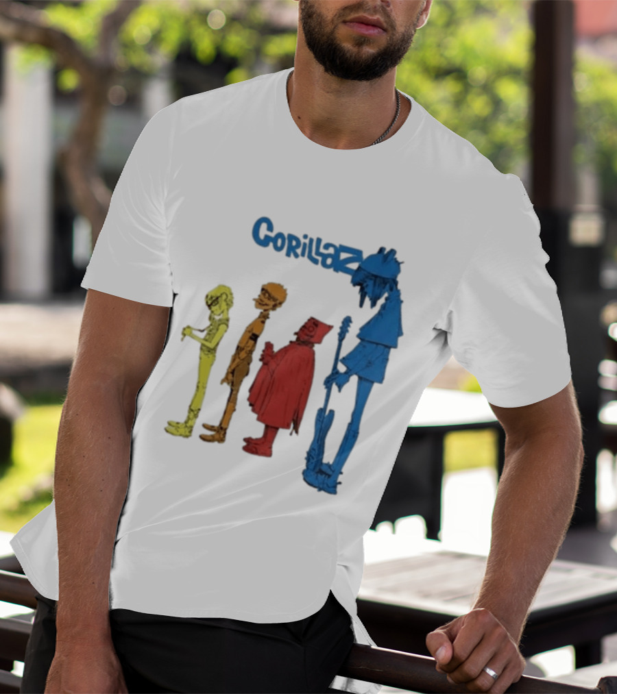 Gorillaz Concert Characters Art Tottenham Stadium Event T-Shirt