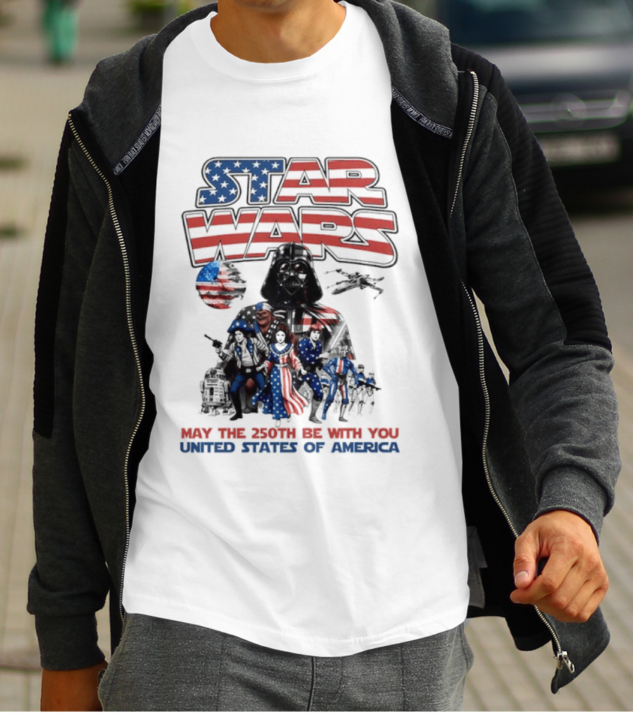 Star Wars May The 250th Be With You United States Of America T-Shirt
