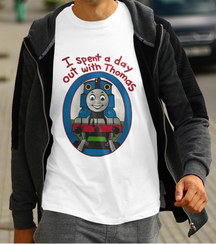 I Spent A Day Out With Thomas The Tank Engine Oval Frame T-Shirt