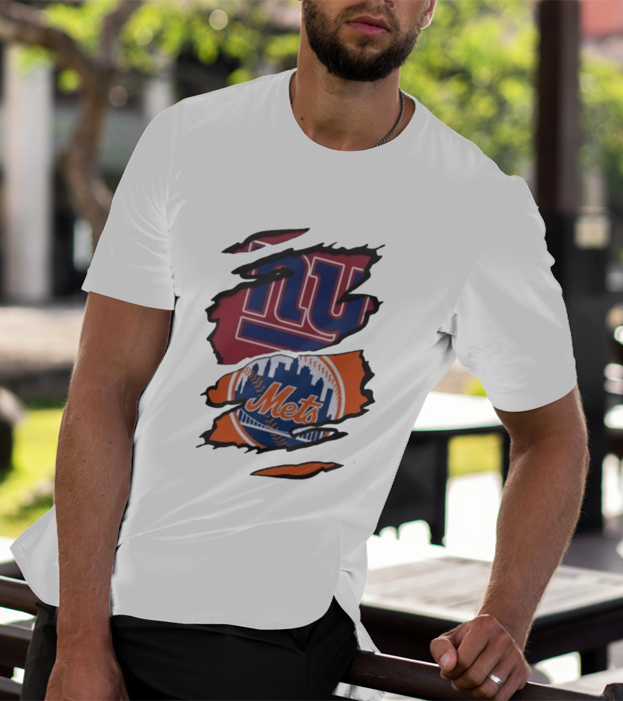 New York Giants NY Mets Beneath The Surface Fan T-Shirt