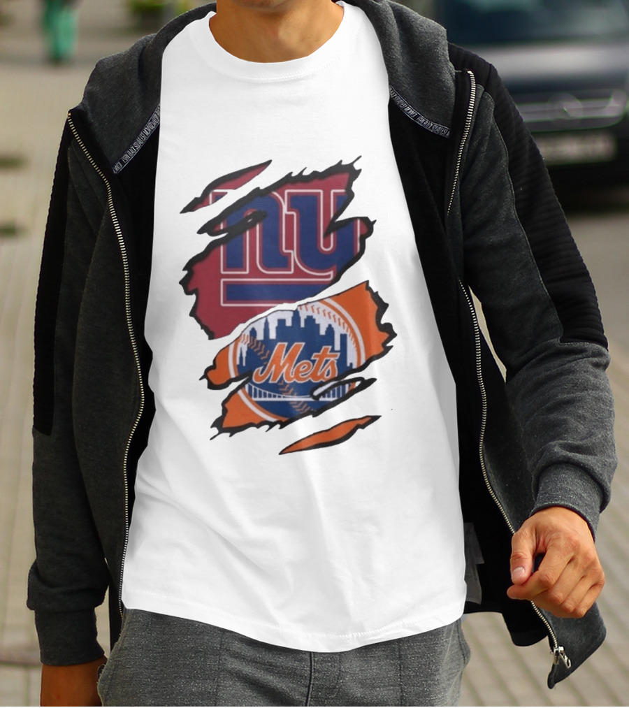 New York Giants NY Mets Beneath The Surface Fan T-Shirt