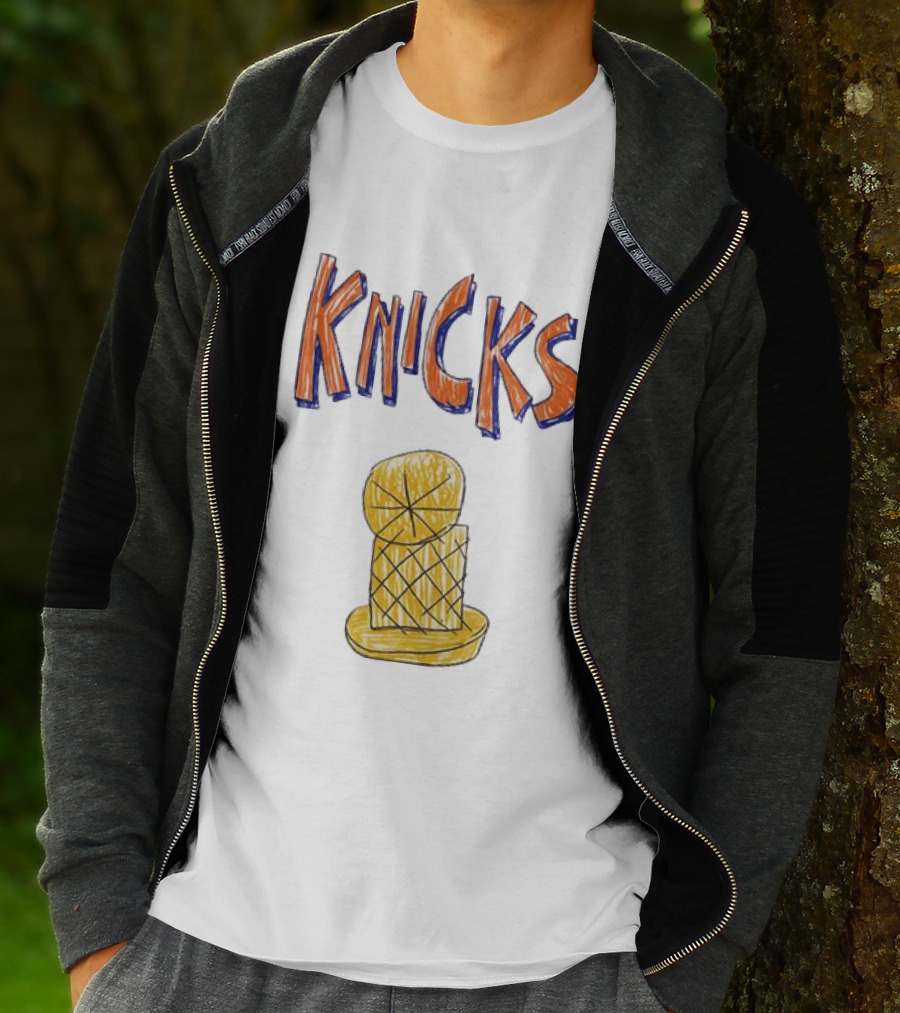 Knicks Hand Drawn NBA Champions Trophy T-Shirt