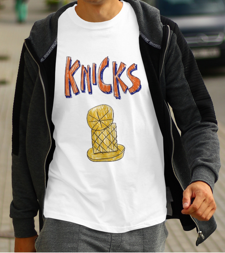 Knicks Hand Drawn NBA Champions Trophy T-Shirt