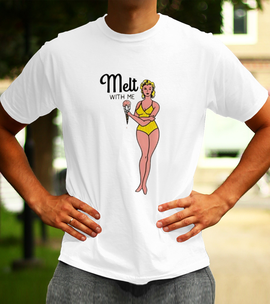 Melt With Me Pinup Girl Ice Cream Summer Poolside Women T-Shirt