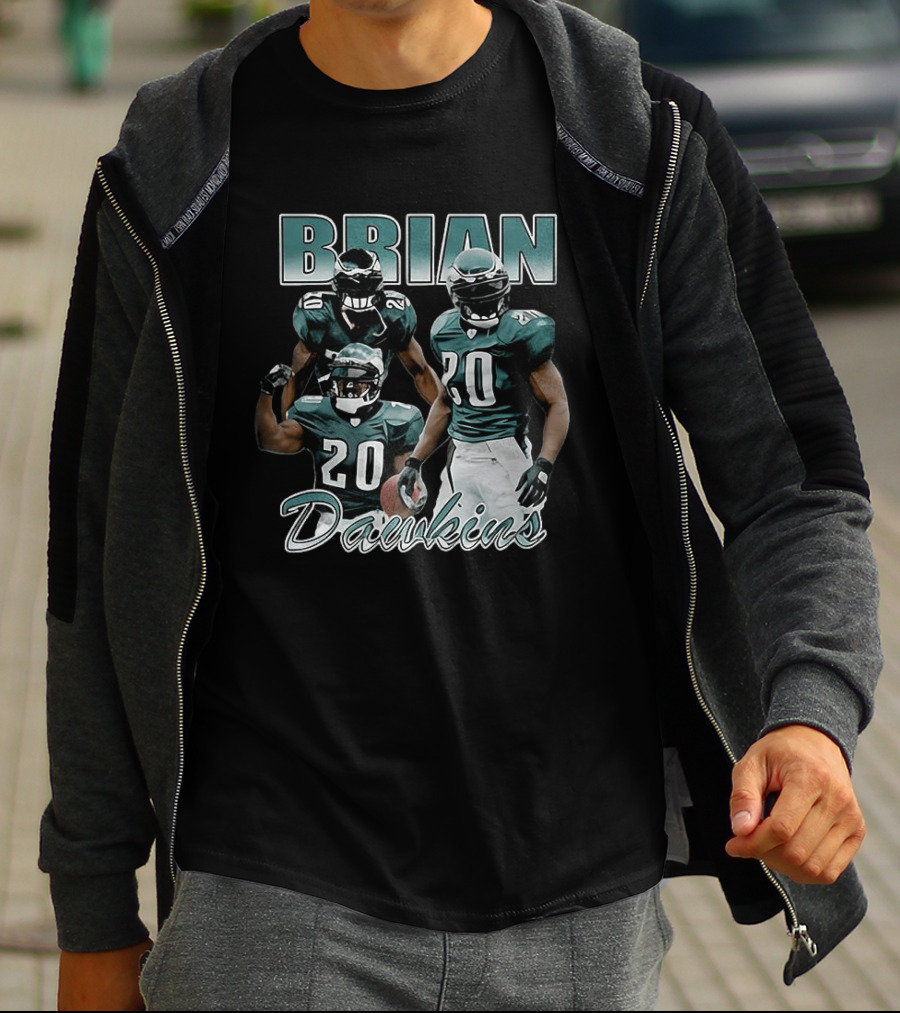 Brian Dawkins Philadelphia Eagles Number 20 Player Iconic Football Legend T-Shirt