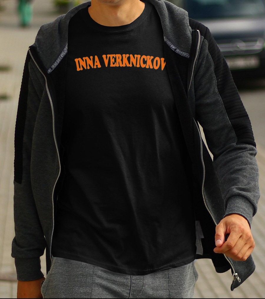 Inna Verknickov Orange Lettering T-Shirt