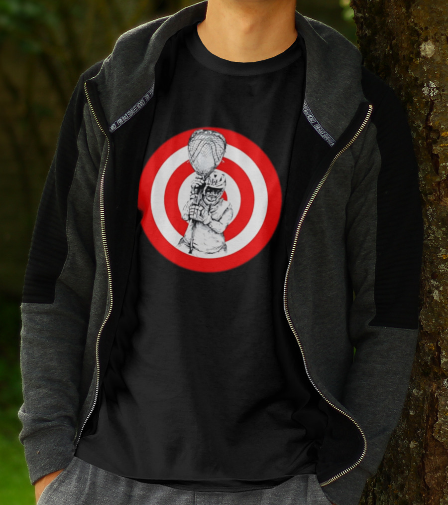 Lacrosse Player Bullseye Target Sport Athlete Competition Training Practice Goalkeeper T-Shirt