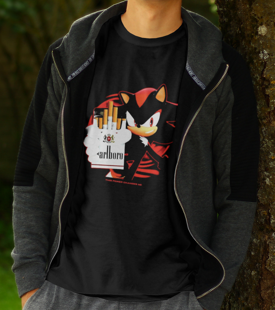 Shadow The Hedgehog Marlboro Cigarettes This Power Changes Me T-Shirt