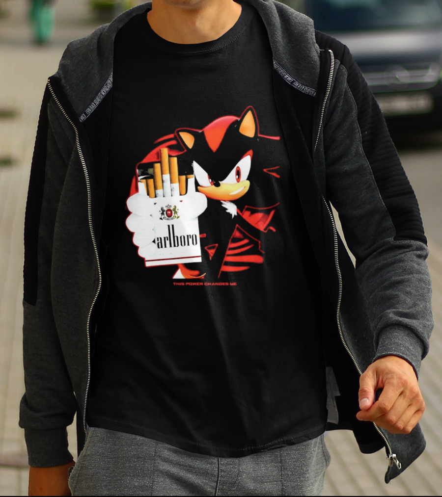 Shadow The Hedgehog Marlboro Cigarettes This Power Changes Me T-Shirt