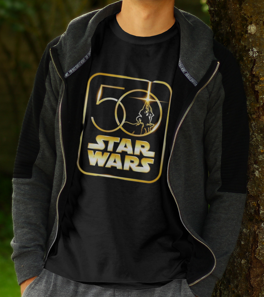 50 Year Anniversary Star Wars Luke Skywalker Princess Leia T-Shirt