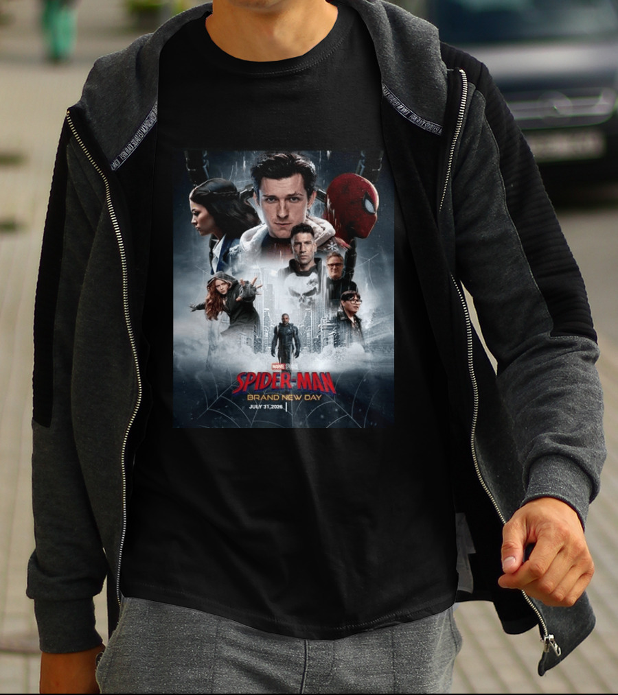 Marvel Studios Spider Man Brand New Day July 31 2026 Movie T-Shirt