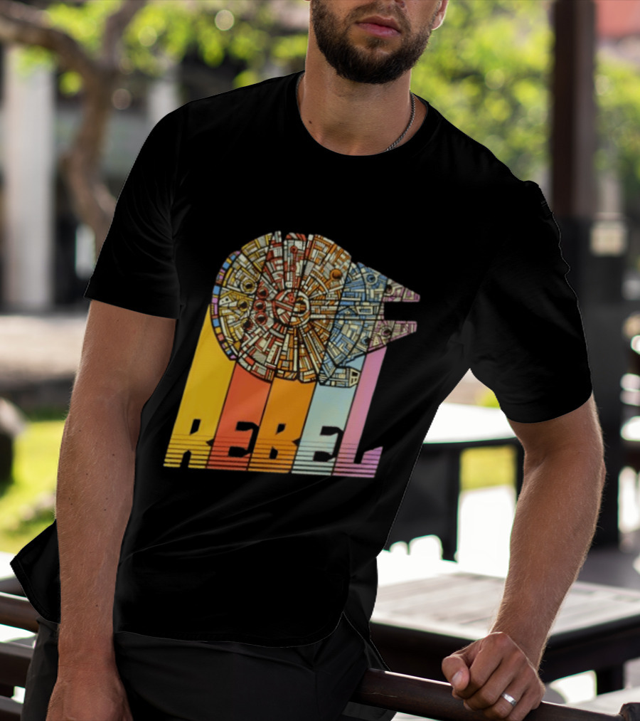 Millennium Falcon REBEL Star Wars Spaceship Movie T-Shirt