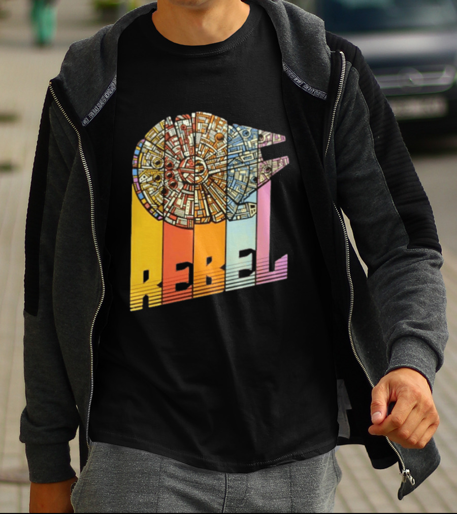 Millennium Falcon REBEL Star Wars Spaceship Movie T-Shirt