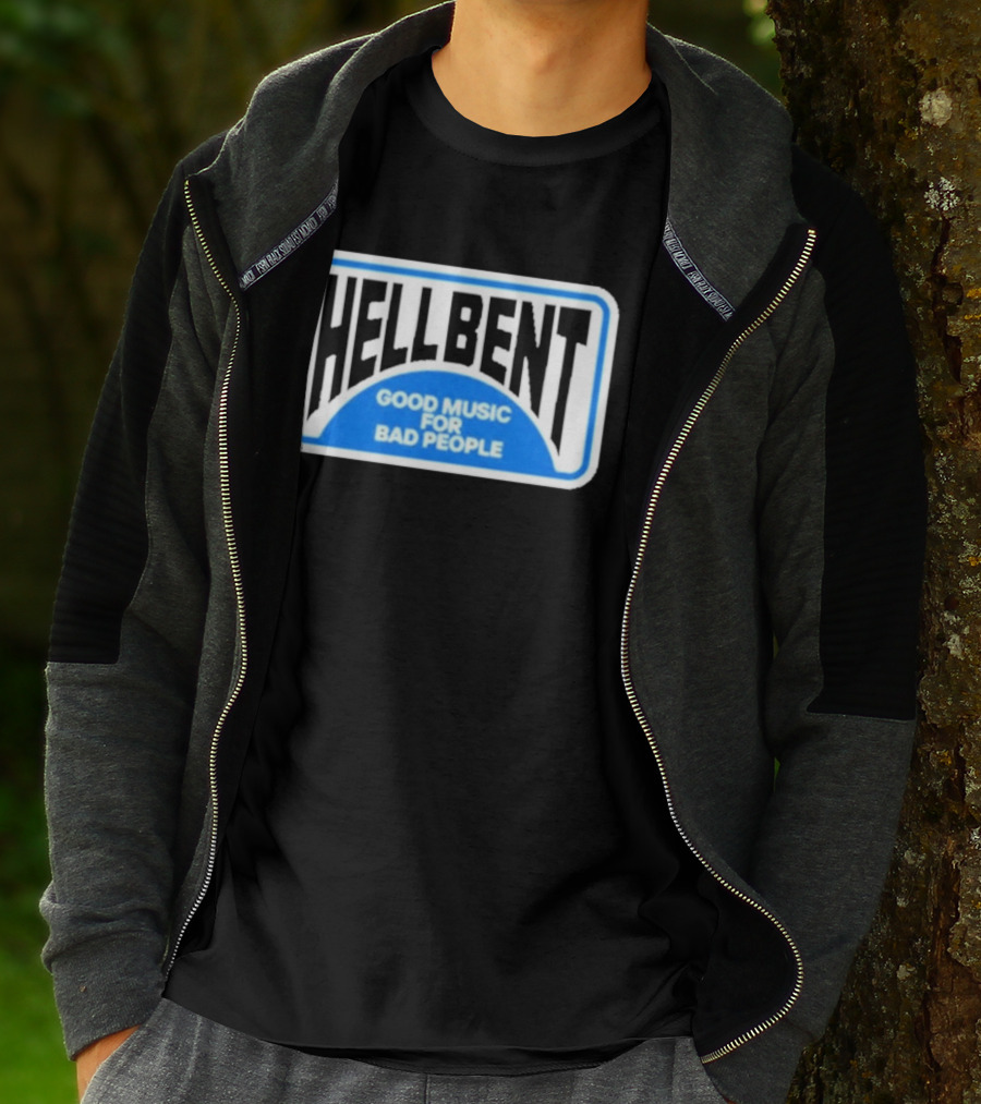 Hellbent Records Good Music For Bad People Blue Sign T-Shirt