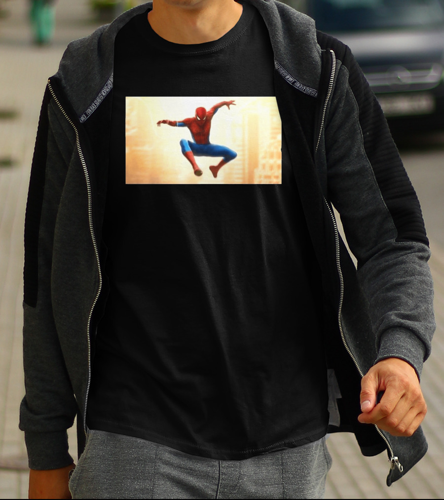 Spider Man Brand New Day July 2026 Jumping Action Pose Classic Suit T-Shirt